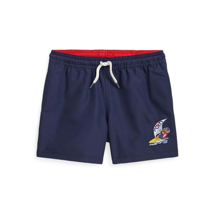 Бански за момче, Polo Ralph Lauren, тъмносин, полиестер, бродирано лого на плюшено мече