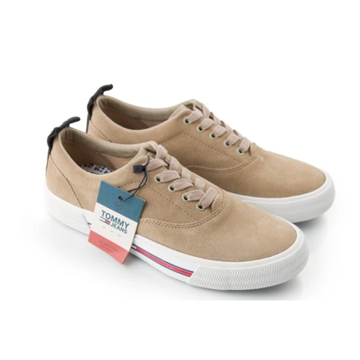 Női sportcipő, Tommy Jeans, Velúr, Barna, 44 EU