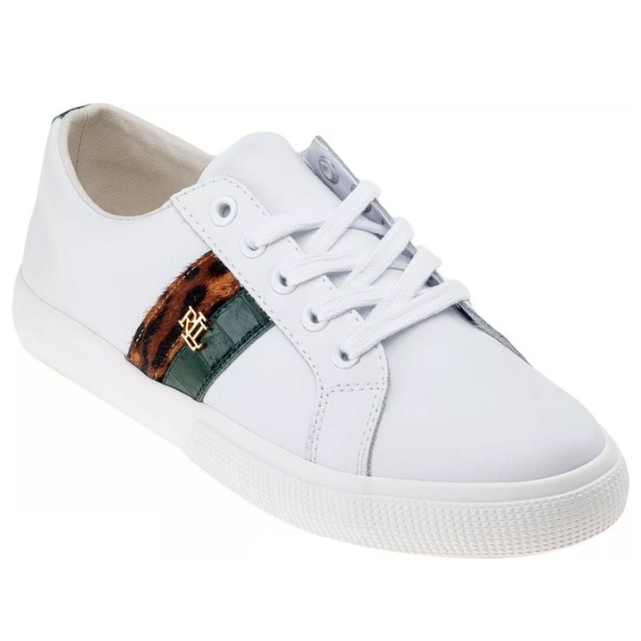 Férfi tornacipő, POLO RALPH LAUREN 802844354001, természetes bőr, fehér, 36 EU