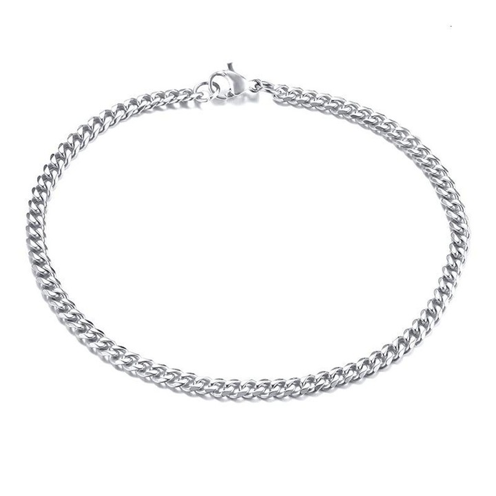 Bratara Inox 5925B, Sic Moda, Argintiu, 23 cm