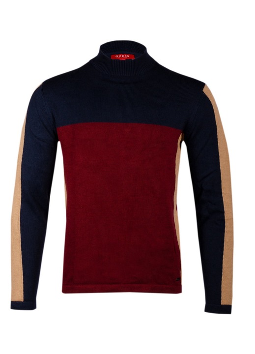 Férfi pulóver, GUESS, pamut/poliészter, többszínű