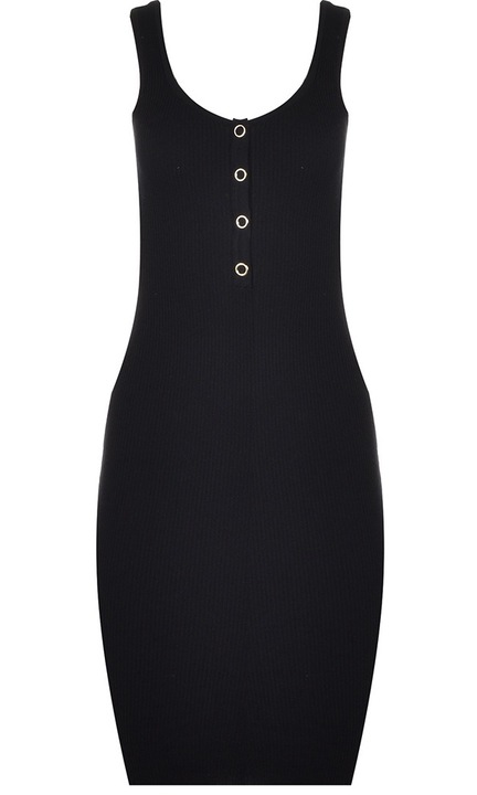 Прилепнала рокля GUESS, Черен