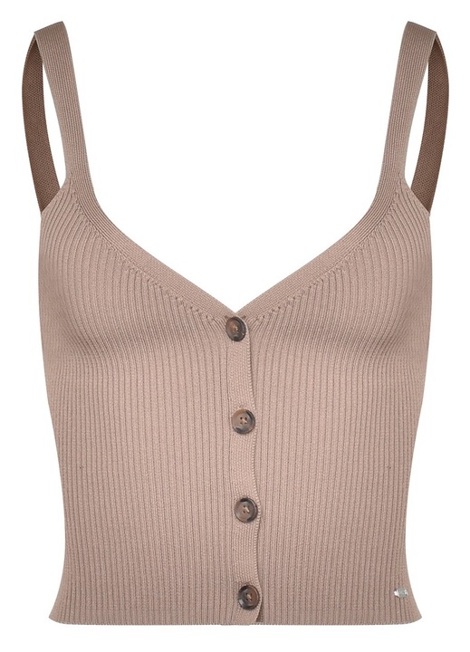 Дамски потник GUESS, слим крой, памук, кафяв