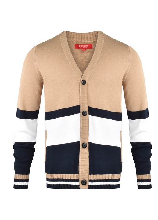 Ferfi pulover, GUESS, pamut, Többszínű