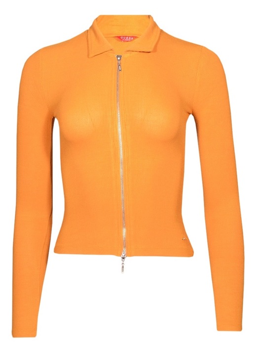 Дамска блуза, GUESS, M1RI32 J1311, горчица, слим крой, памук/еластан