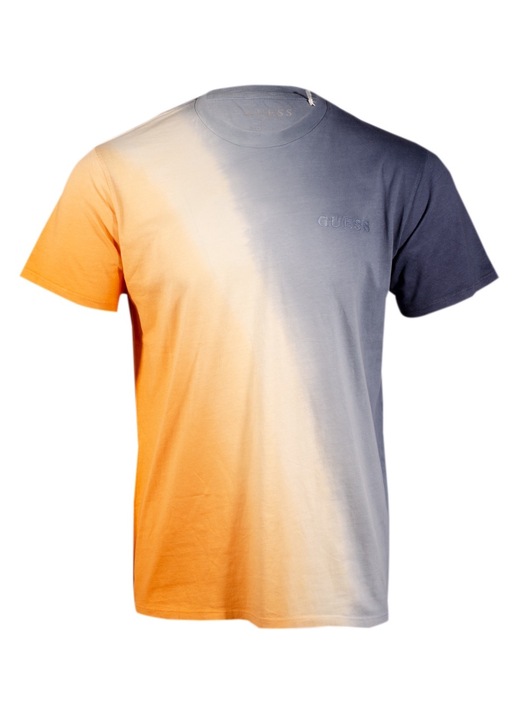 Férfi póló X3YI05 KAK90, Guess, pamut, kék/narancs