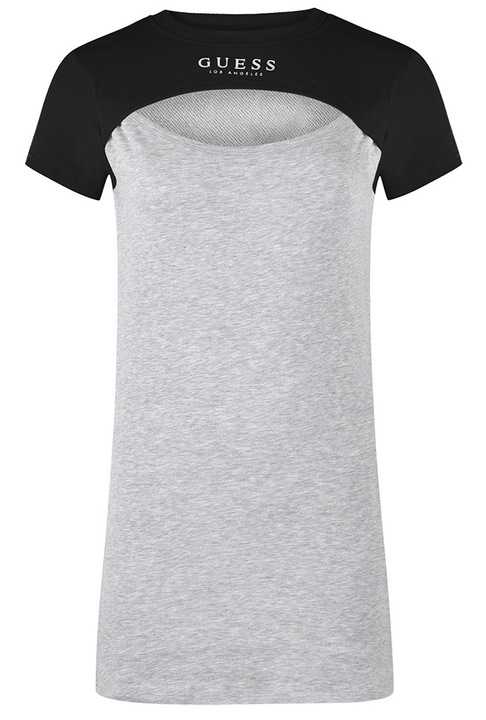 Рокля Q1BK01KAS90, Guess, памук/полиестер, черно/сиво, L INTL