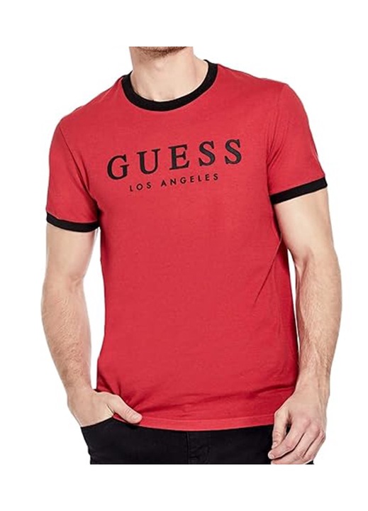 Férfi póló M0YI51 I3Z00, Guess, pamut, piros