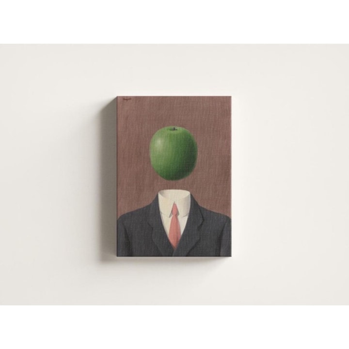 Картина на платно - Сюрреалистичен портрет с ябълка [Surreal Portrait Apple.] - 70x100 cm