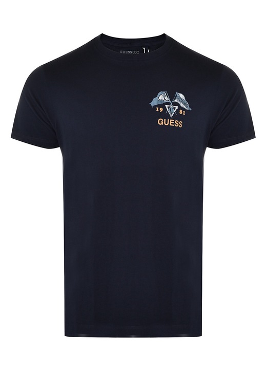 Férfi póló M2RI16 K8FQ1, Guess, pamut, sötétkék, M INTL