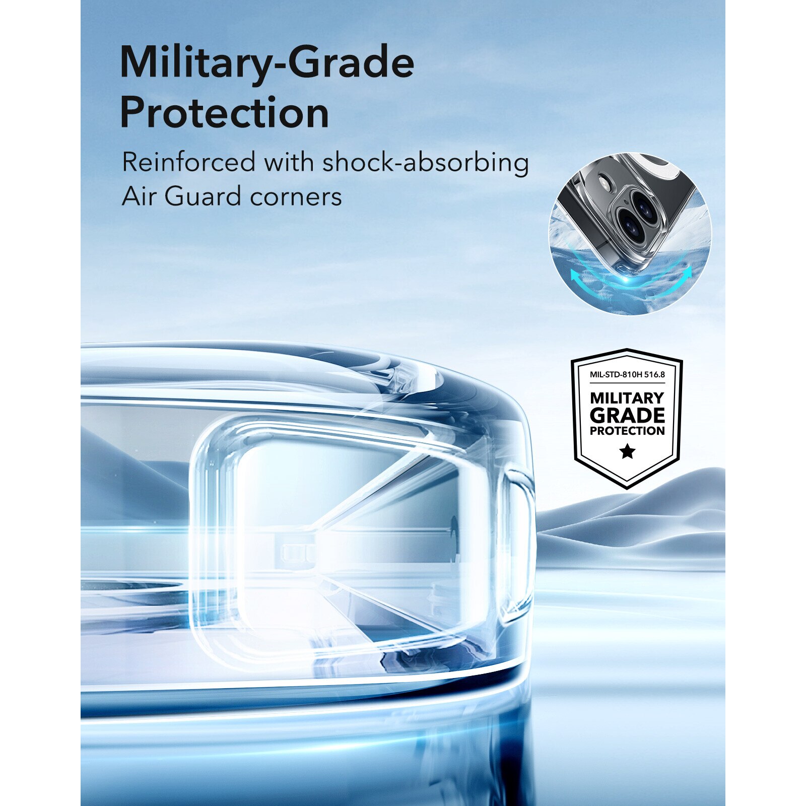 Husa ESR Zero Clear, compatibila Apple iPhone 16 Pro Max, MagFit, frosted grey