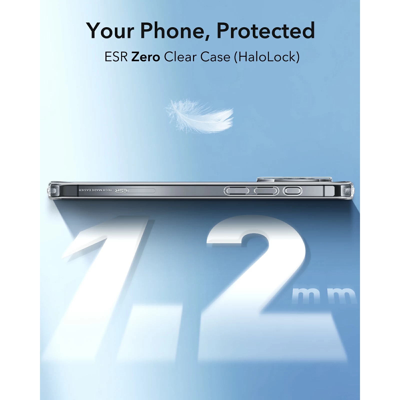 Husa ESR Zero Clear pentru Apple iPhone 16 Pro Max, MagSafe, frosted black