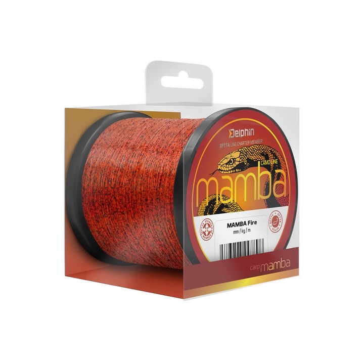 Nylon monofilament 300m Delphin Mamba Carp Fire 0.28mm