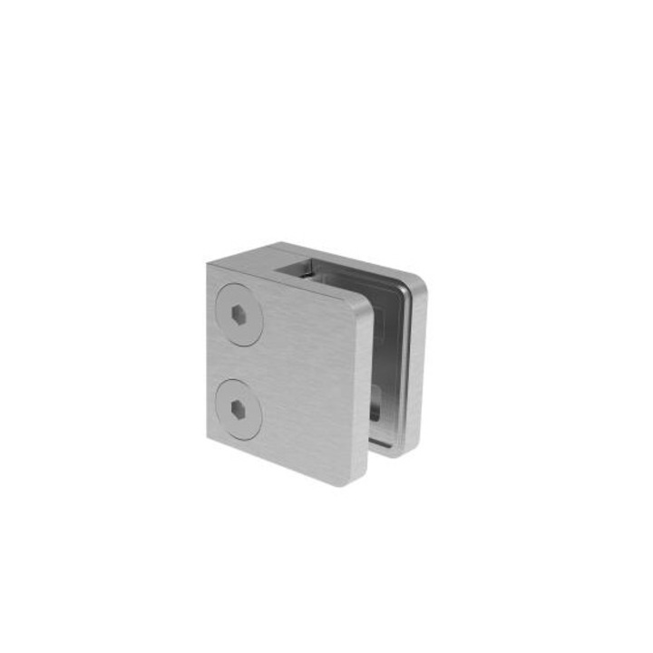 Suport sticla Model 29 Conector Plat 30X30 Aisi 304 Satinat Pentru sticla 4-8