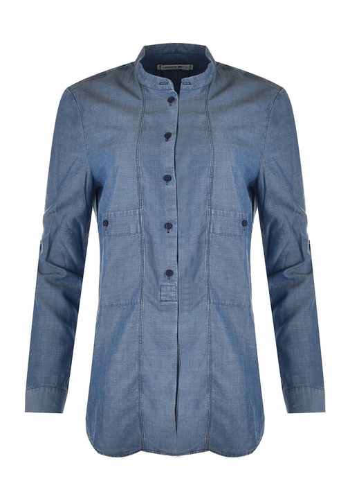 Női ing, Lacoste, grafit, 95% Lyocell, hosszú ujjú