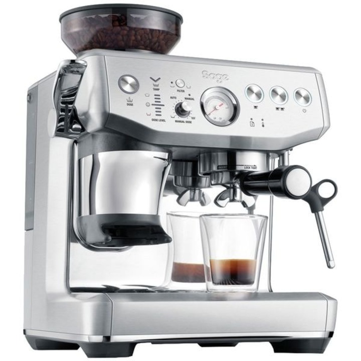 Espressor Manual SAGE Barista Express Impress SES876BSS, 2l, 1850W, 15 bar, Sistem Termic Thermocoil, Argintiu