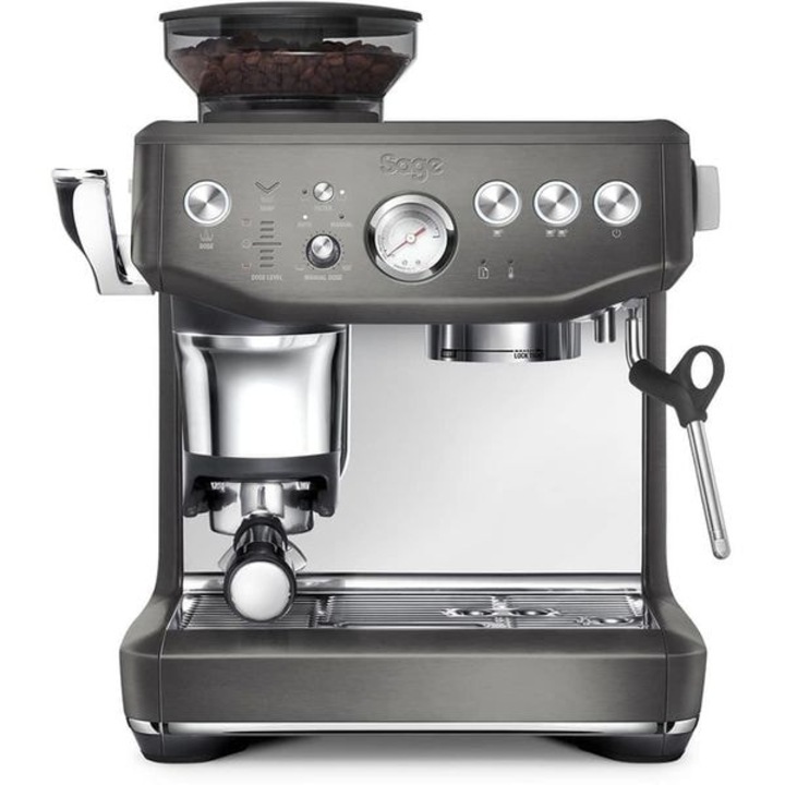 Espressor Manual SAGE Barista Touch Impress SES876BST, 2l, 1850W, 15 bar, Sistem Termic Thermocoil, Gri Inchis-Negru