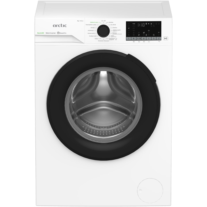 Masina de spalat rufe Samsung WF90F09C4SU4, 9 kg, 1400 rpm, Clasa A, AI Home 7" Display, AI Wash, Ai Ecobubble, Super Speed 39, Auto dispense, Smart Things, Digital Motor inverter