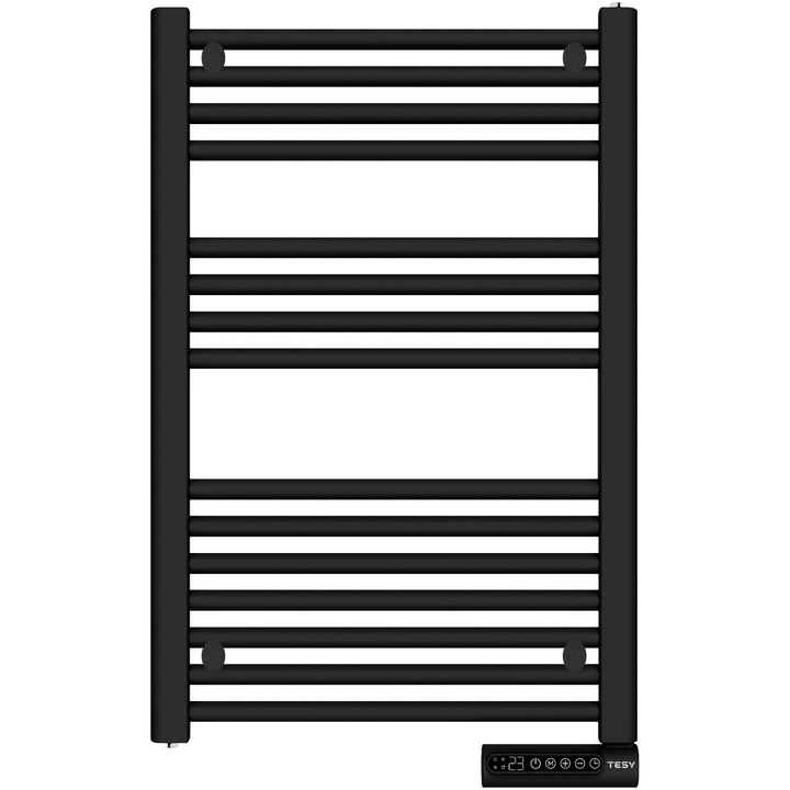 Радиатор за баня Tesy TH 01 500 WB, 500 W, Стенен монтаж, Електронен термостат, Функции Comfort, Еко, Защита от замръзване, Сензорно управление, Черен