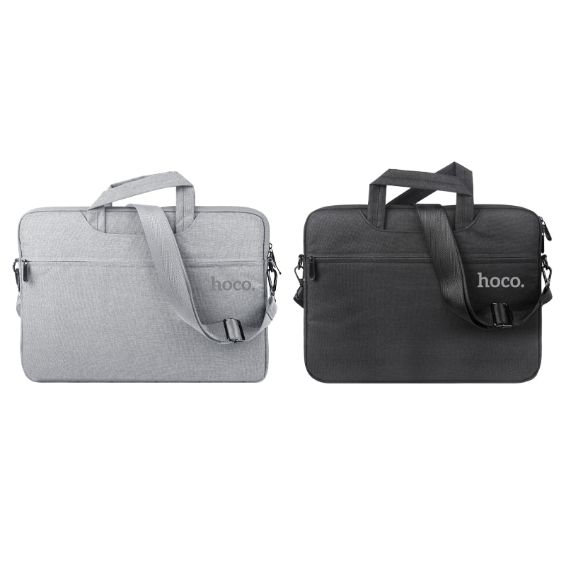 Geanta Hoco GT1 pentru Laptop, 14", Interior moale, 2 Compartimente, Textil, Gri