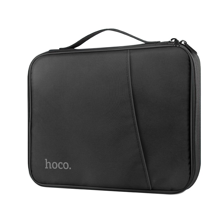 Geanta Hoco GT2 pentru Laptop, 10.9", 3 Compartimente, Fermoar, Textil, Negru