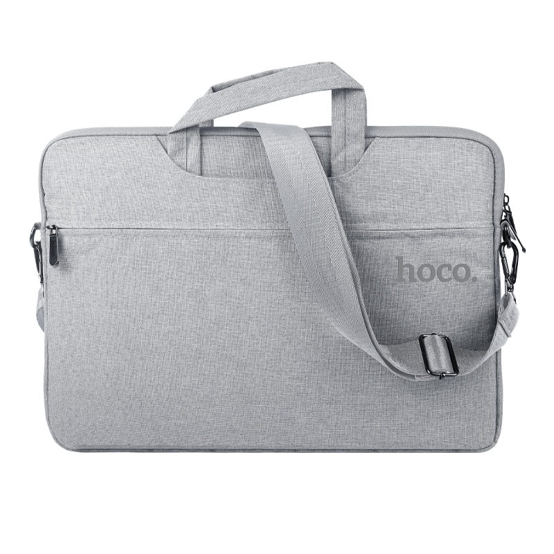 Geanta Hoco GT1 pentru Laptop, 14", Interior moale, 2 Compartimente, Textil, Gri