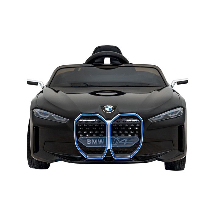 Masinuta electrica pentru copii, Ramiz, BMW i4, negru, 2 viteze, 116x79x45cm