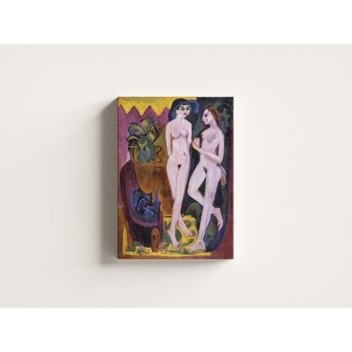 Vászonkép - Meztelen nők beszélgetnek [Naked Women Conversing] - 60x40 cm