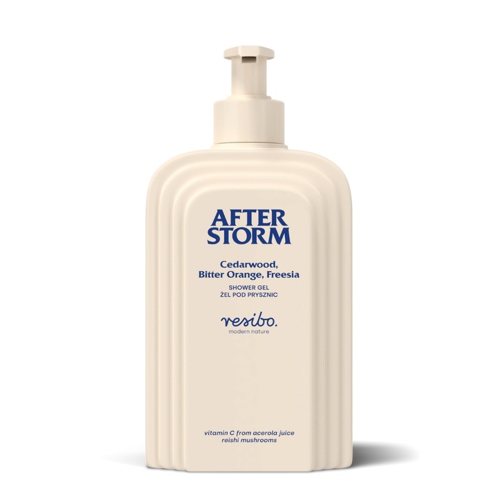 Душ гел Resibo AFTER STORM, 350мл, ефикасно почистване, хидратация, без аромат