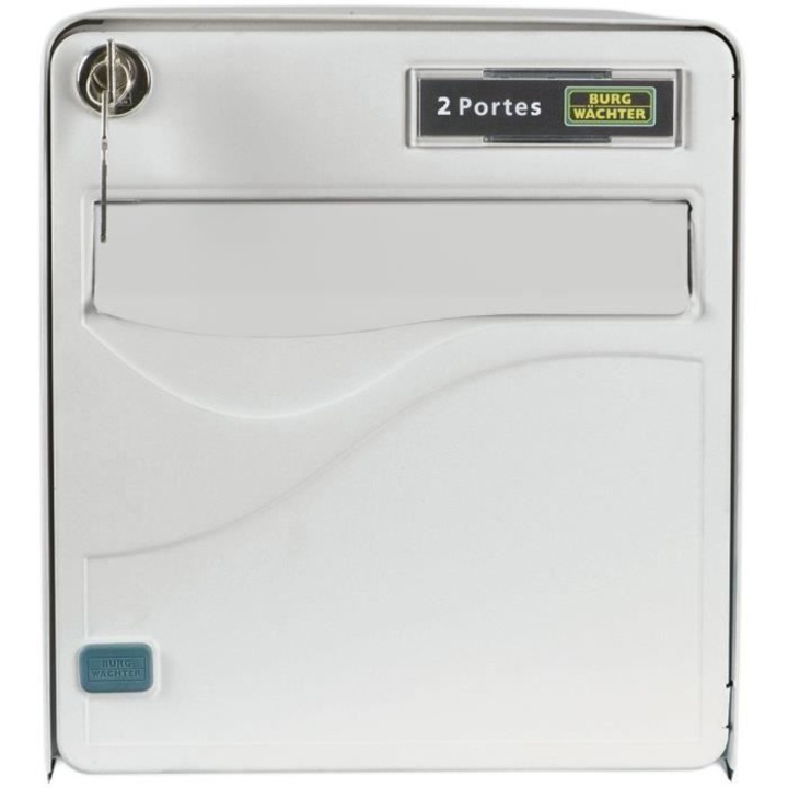 Postaláda BURG-WACHTER Baltic 2 ajtós, horganyzott acél, oldalra nyíló, fehér