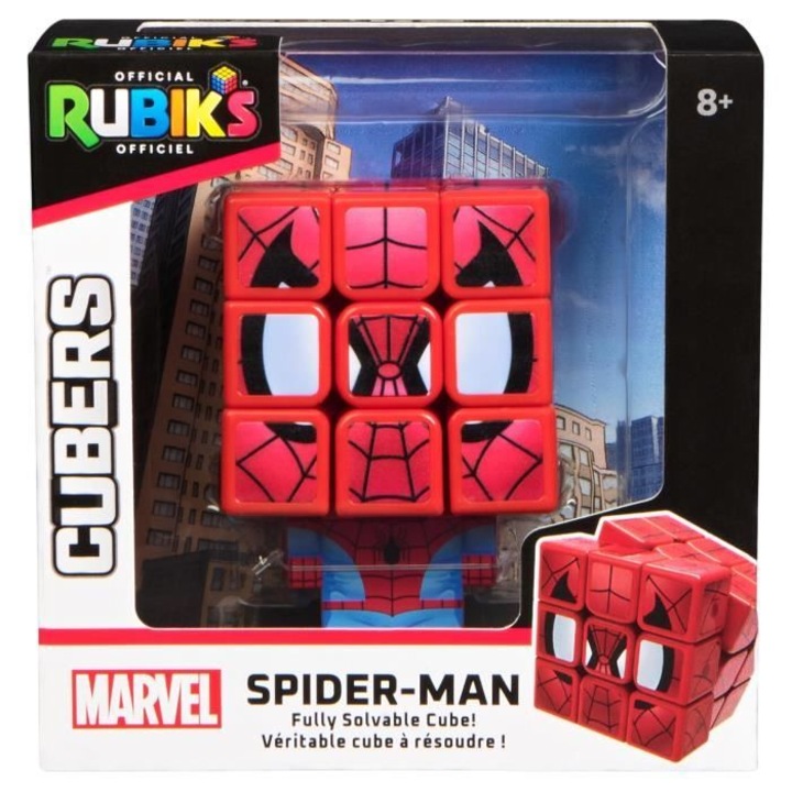 Figurina, Rubik's, design Spiderman, rosu