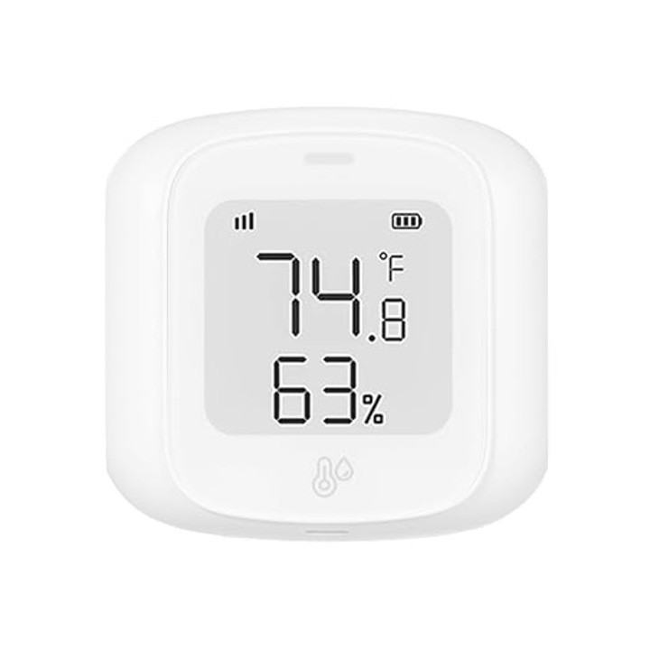 Hőmérséklet/páratartalom érzékelő, LCD kijelző, Wi-Fi, Távirányító APP, Tuya Smart /Smart Life App, kompatibilis az Alexával és a Google Asszisztenssel, fehér