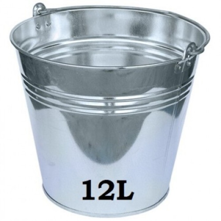 Поцинкована кофа Polax, Метална, 12L, сребриста