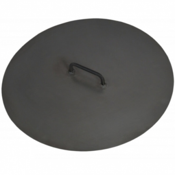 Capac pentru cuptor de gradina, CookKing, 101 cm, otel negru, 10 kg