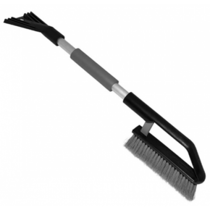 Racleta cu perie de zapada, TOM-PAR, 700 mm, Negru / Gri