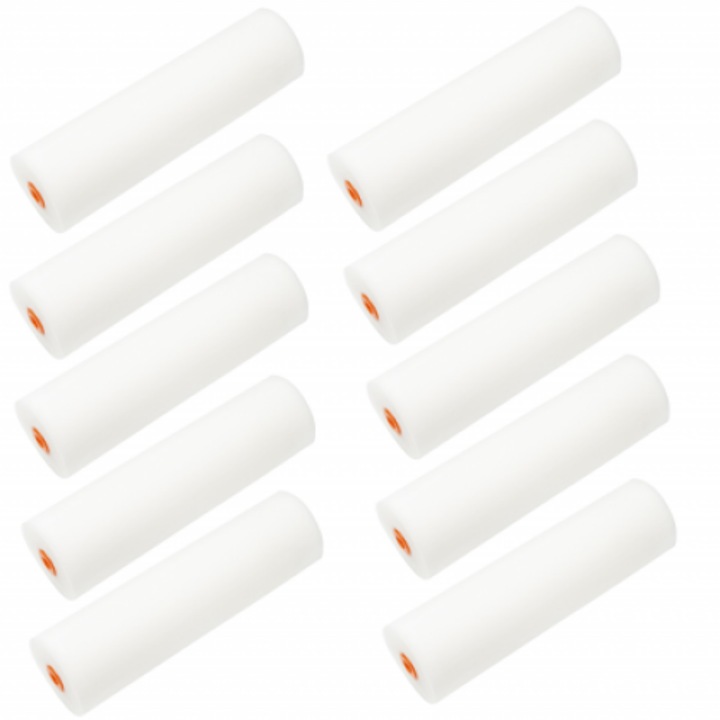 10 darabos festőhenger készlet, Polax, habszivacs, 6 x 50 x 180 mm, fehér