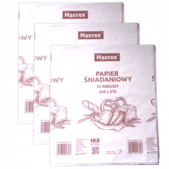 Set 3x Foi Hartie de Mic Dejun IKA Polska, 25cm