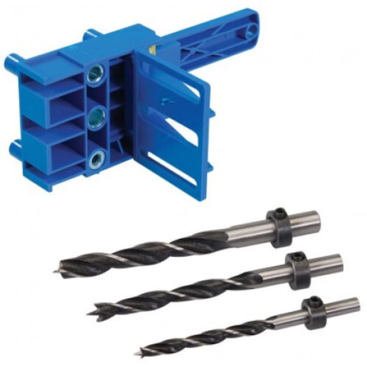 Set sabloane pentru imbinari coltare cu 3 burghie, Silverline, 30 mm