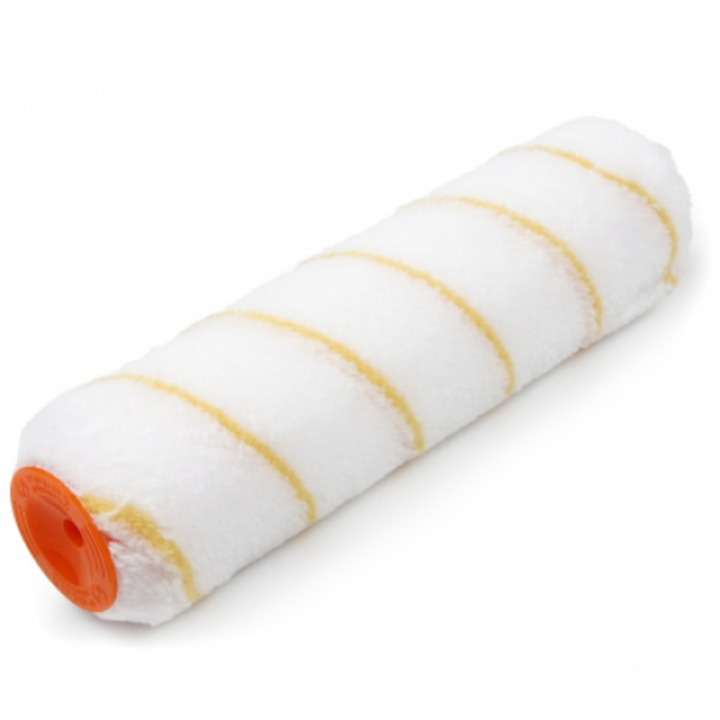 Ролка за боядисване, Polax, 8x48x250mm, устойчива на влага, бял/оранжев