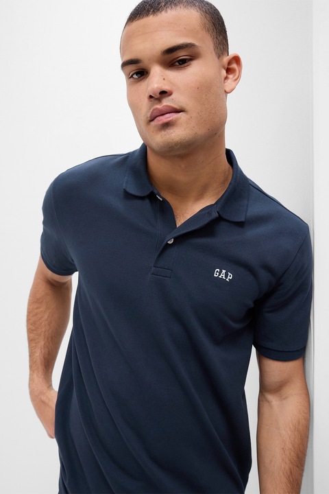 GAP, Set de tricouri cu guler polo - 2 piese, Alb/Bleumarin