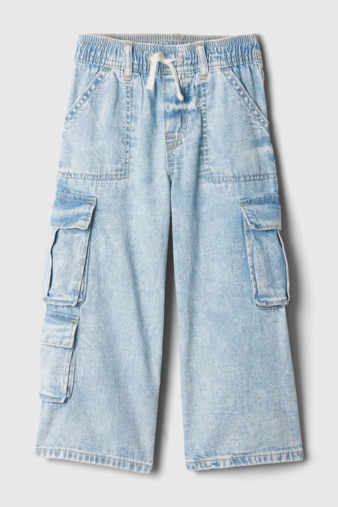 Gap, Cargo farmernadrág húzózsinórral, Világoskék, 105 CM