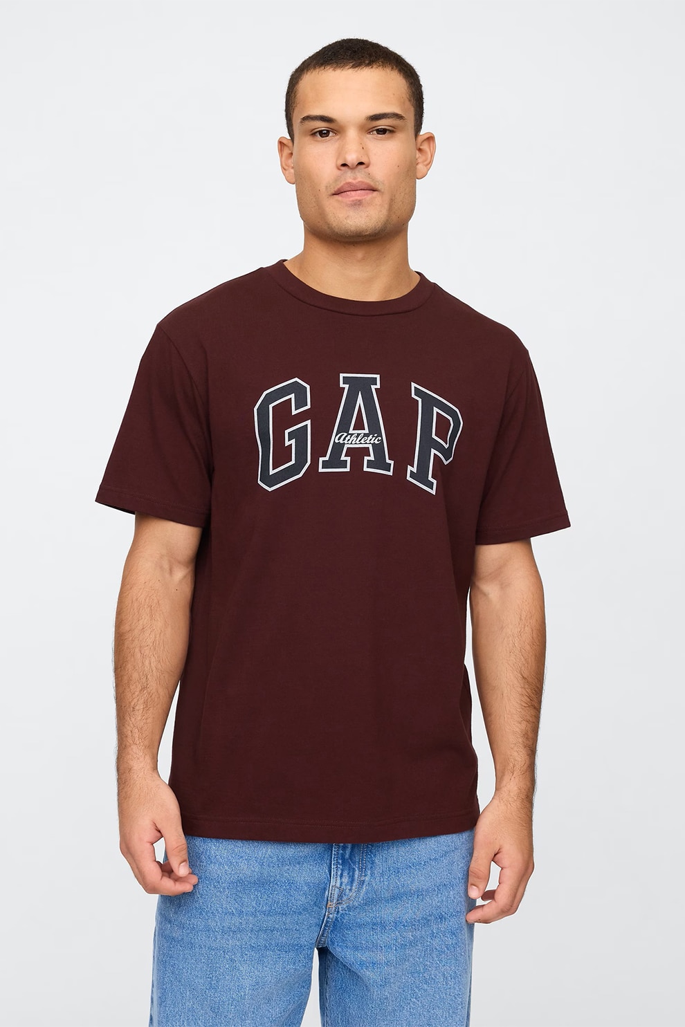 GAP, Tricou lejer din bumbac, Visiniu, XL
