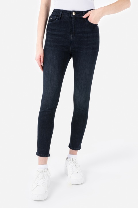 COLIN'S, Blugi crop cu talie inalta, Albastru ultramarin