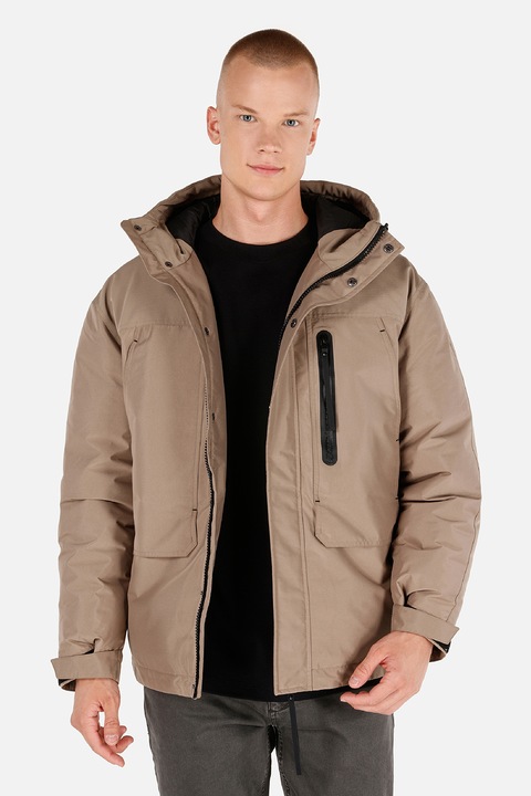 COLIN'S, Geaca cu gluga, Maro taupe, XL