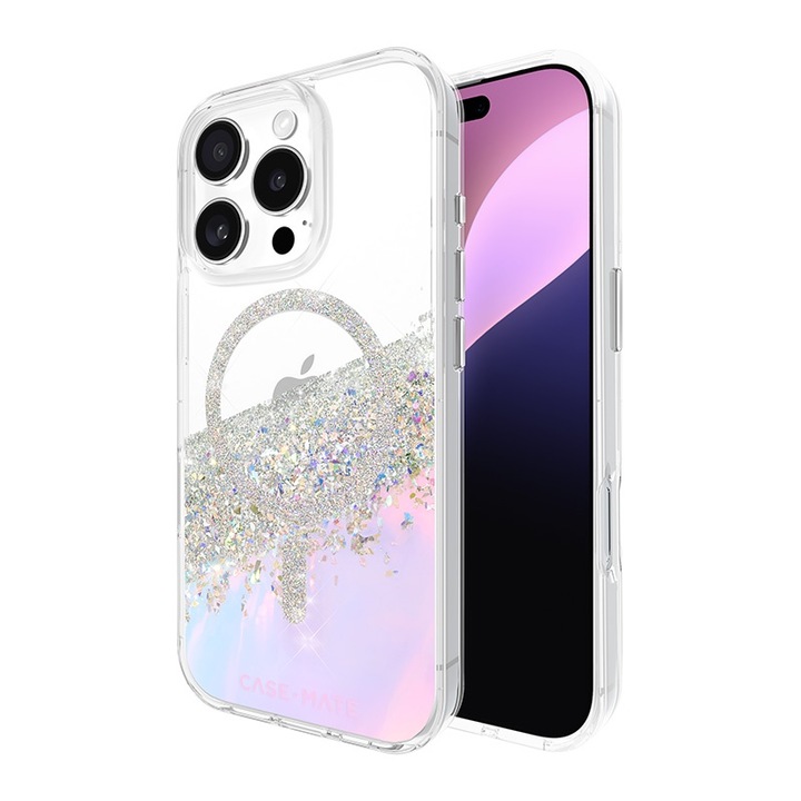 Калъф, Case Mate Karat Mag (Holographic Soap Bubble), iPhone 16 Pro, Преливащ със сребърни отблясъци