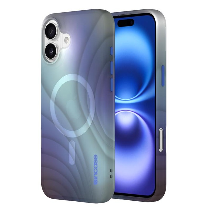 Калъф за телефон InCase Halo Case MagSafe, органичен дизайн, 3м защита при падане, Tidal Ocean, за iPhone 16 Plus
