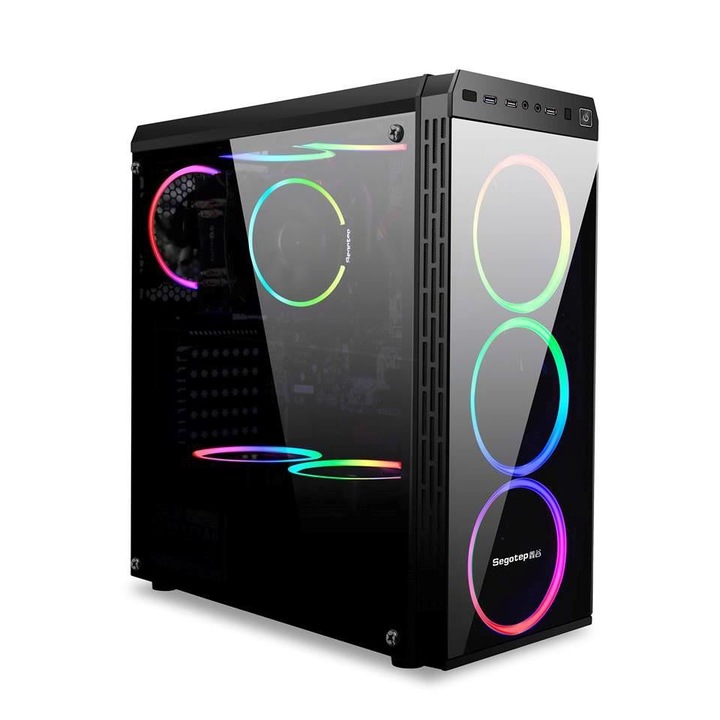 Система за настолен компютър Intel Core i3-12100F до 4,3 Ghz, 32 GB DDR4 RAM, 1 TB ултрабърз m.2 NVME SSD, специална Nvidia GTX1660 6 GB GDDR6 192-битова игрална графична карта, RGB кутия за игри