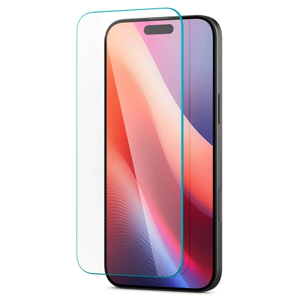 Folie sticla transparenta Case friendly Spigen GLAStR SLIM compatibila cu iPhone 15 / 16
