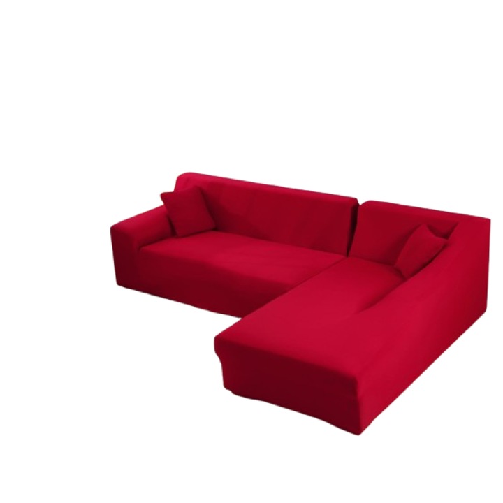 Husa elastica pentru coltar, Comfort Uni, Elastan, 145x185cm/185x230cm, Rosu