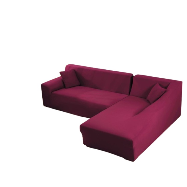 Husa elastica pentru coltar, Comfort Uni, Elastan, 145x185cm/185x230cm, Bordo